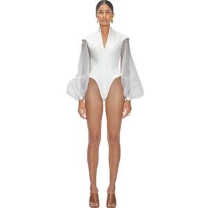 Andrea Iyamah Odon Bubble Sleeve Leotard